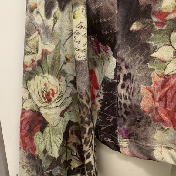 Vintage Xcit USA Floral Top Flare Sleeve Y2K Whimsy Fairy Grunge Womens Petite M - Picture 4 of 10